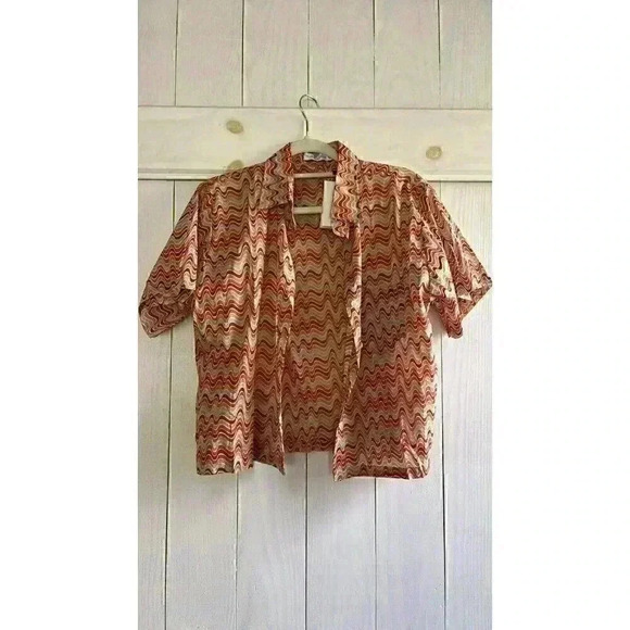 Faithful The Brand Manu Shirt Vandella Print Dusk Short Sleeve Swim Coverup 6 - Picture 4 of 7